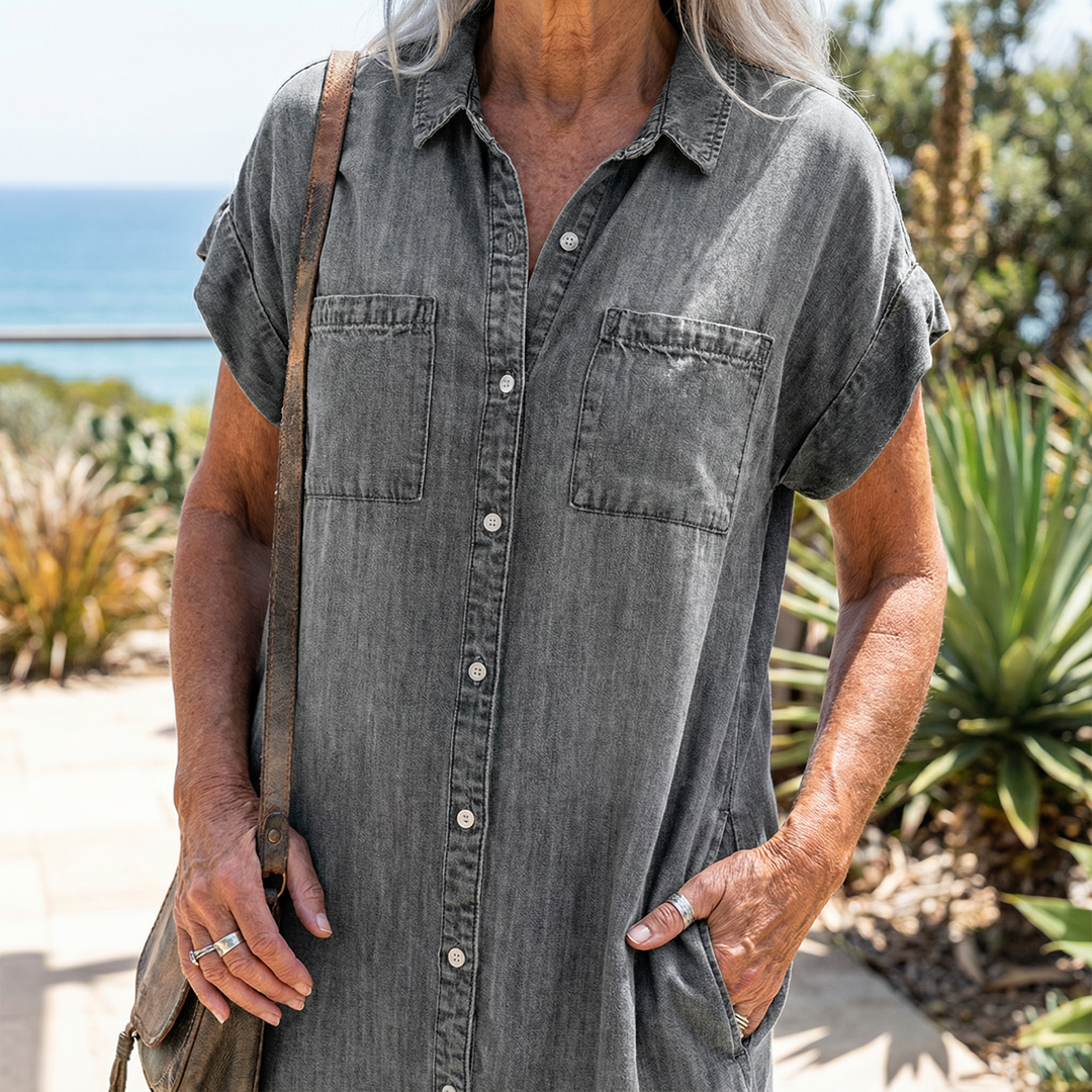 Sienna| Denim Shirt Dress