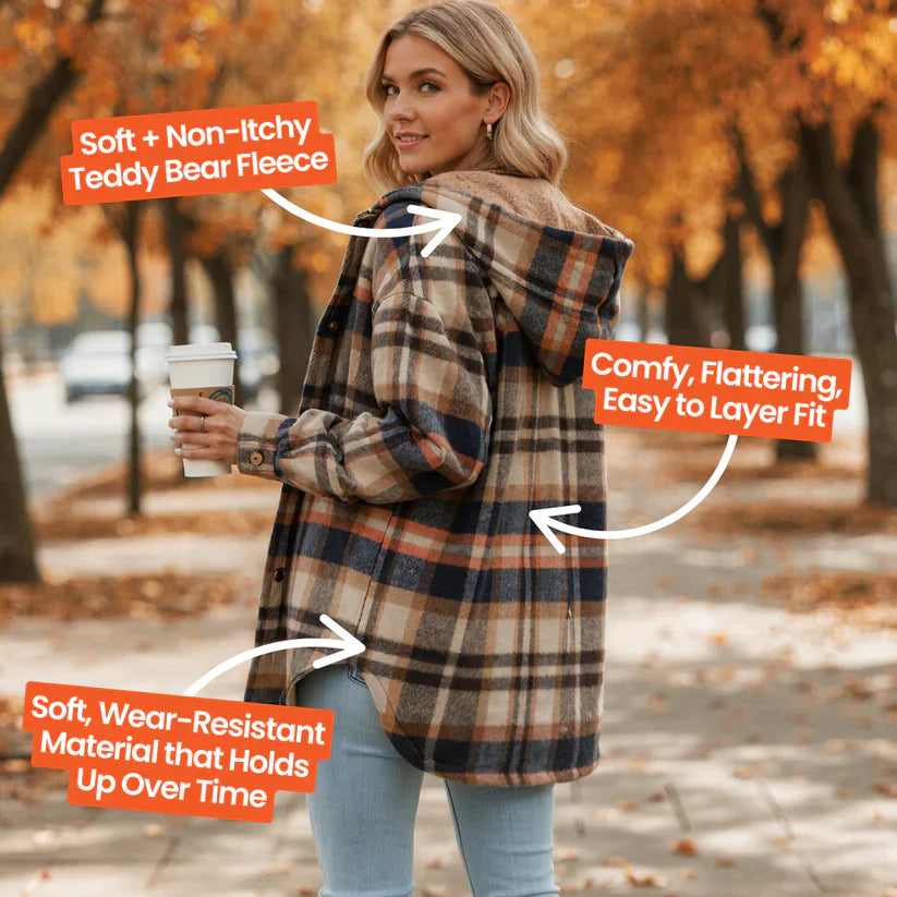 Alice | Teddy Bear Cozy Flannel Jacket