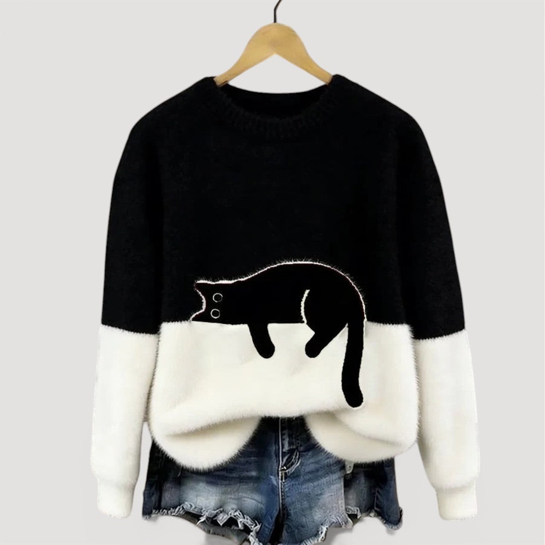 Maria | Cozy Playful Cat Knit Sweater