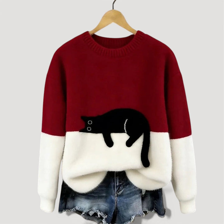 Maria | Cozy Playful Cat Knit Sweater