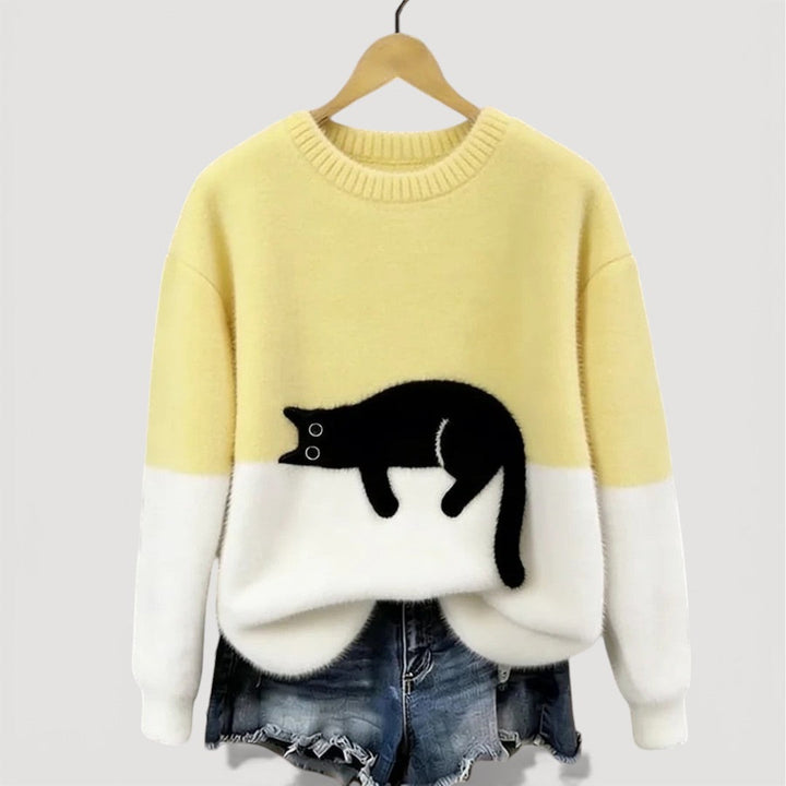 Maria | Cozy Playful Cat Knit Sweater