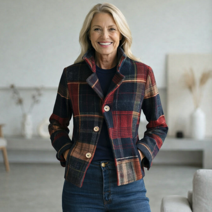 Natalie | Plaid Pattern Blazer