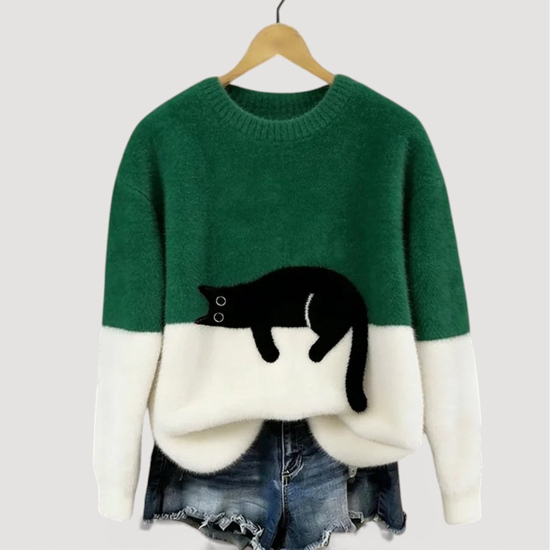 Maria | Cozy Playful Cat Knit Sweater
