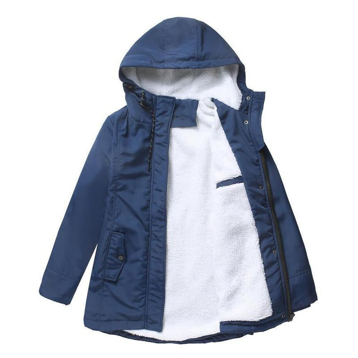 Mica | Elegant Hooded Quilted Long Jacket