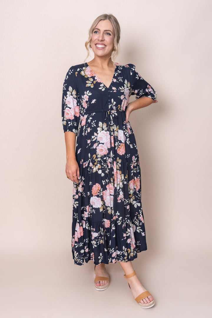 Adriana | Navy Maxi Dress