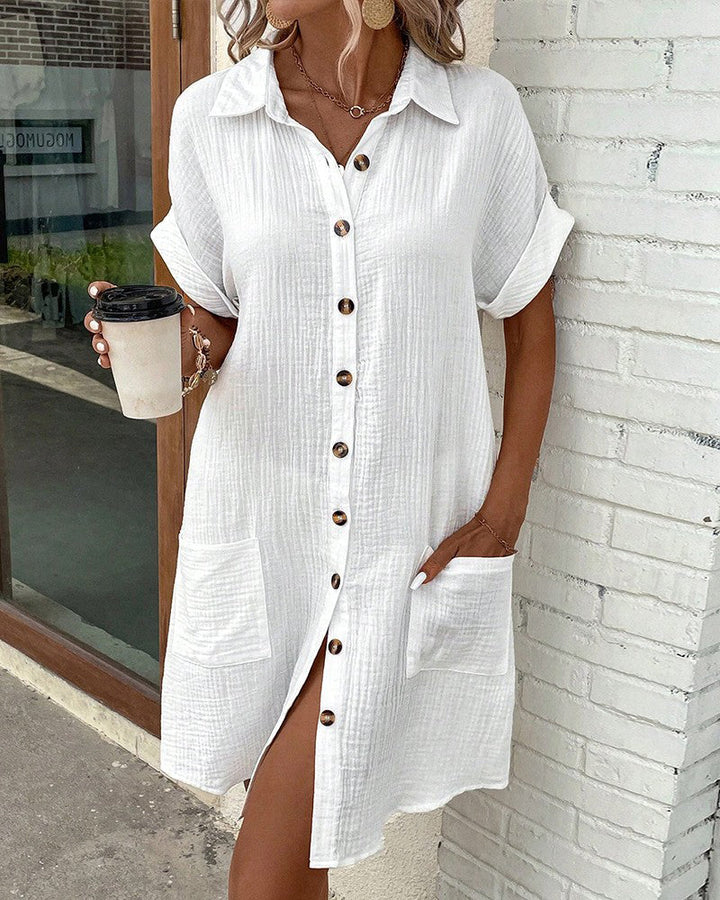 The Amalfi Air™ Linen Button-Down Dress