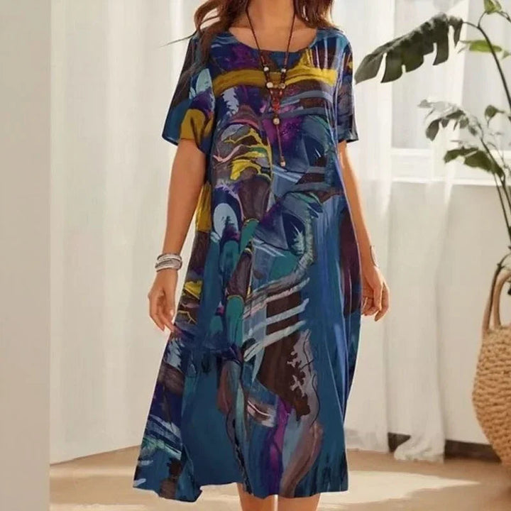 Alessandra | Abstract Maxi Dress