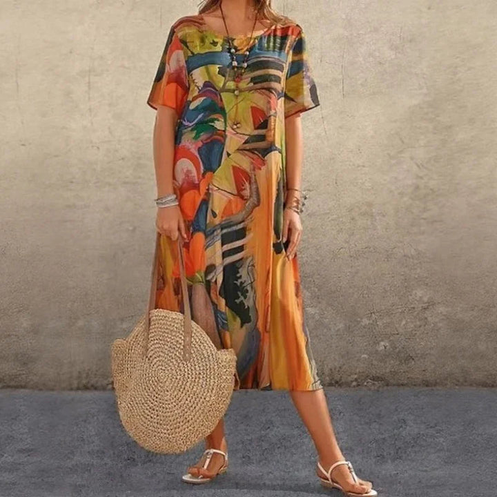 Alessandra | Abstract Maxi Dress