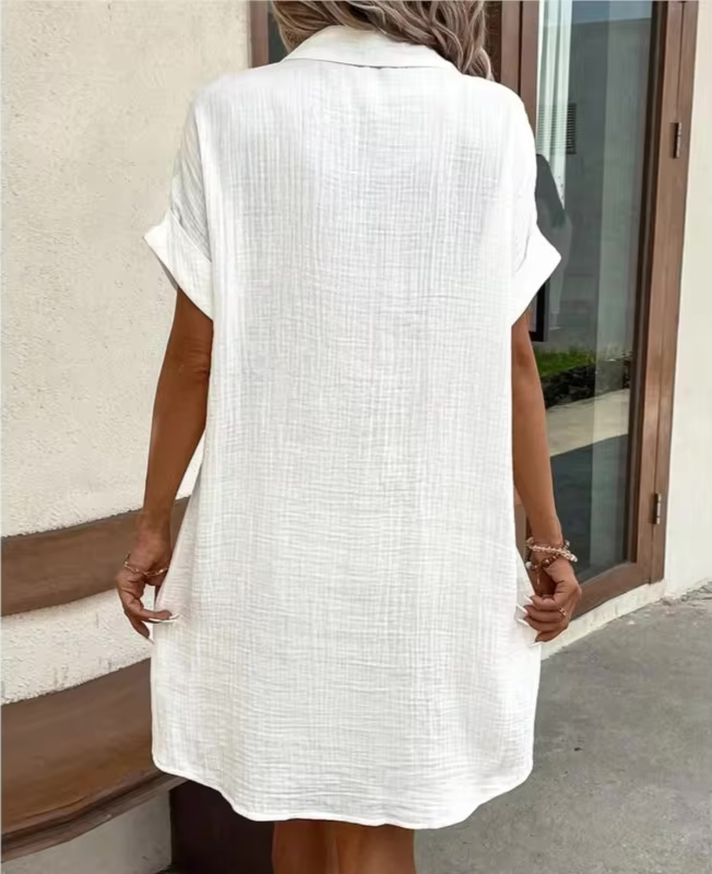 The Amalfi Air™ Linen Button-Down Dress