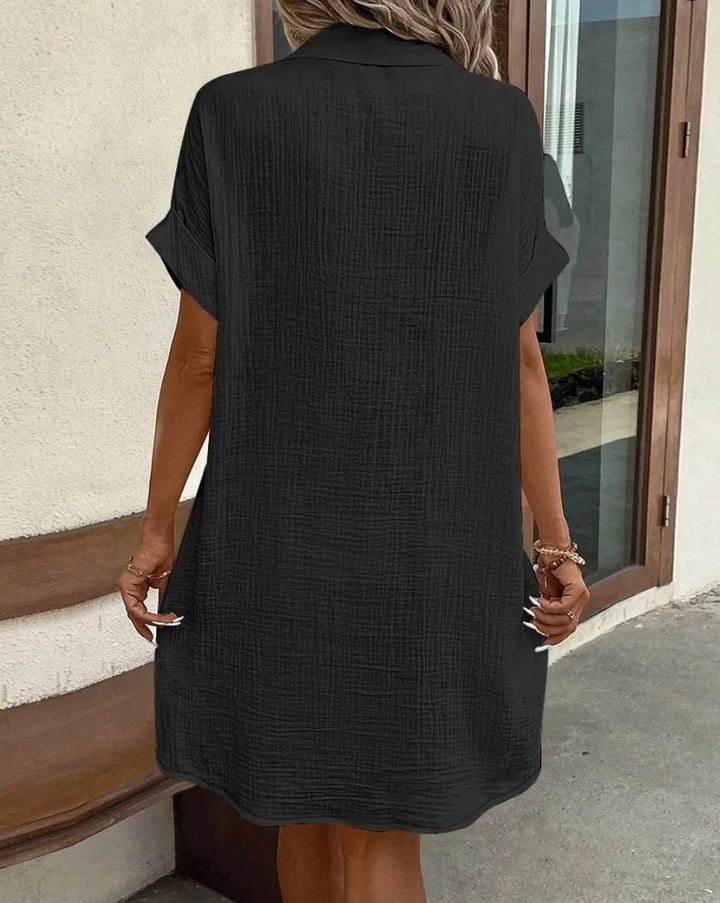 The Amalfi Air™ Linen Button-Down Dress